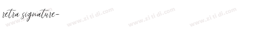 retra signature字体转换